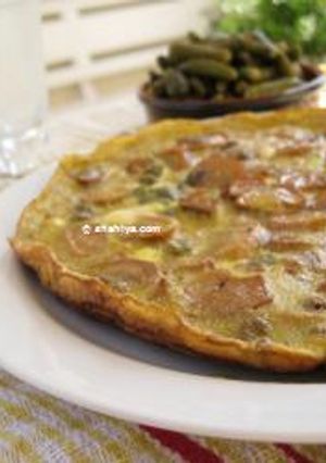 A picture of Mushroom & capers Omelet.