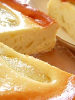 A picture of Creamy Peach Cheesecake.