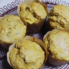 Dense Sweet Potato Muffins with Pancake Mix A picture of Dense Sweet Potato Muffins with Pancake Mix.