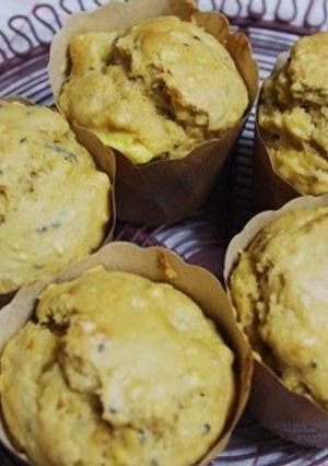 A picture of Dense Sweet Potato Muffins with Pancake Mix.