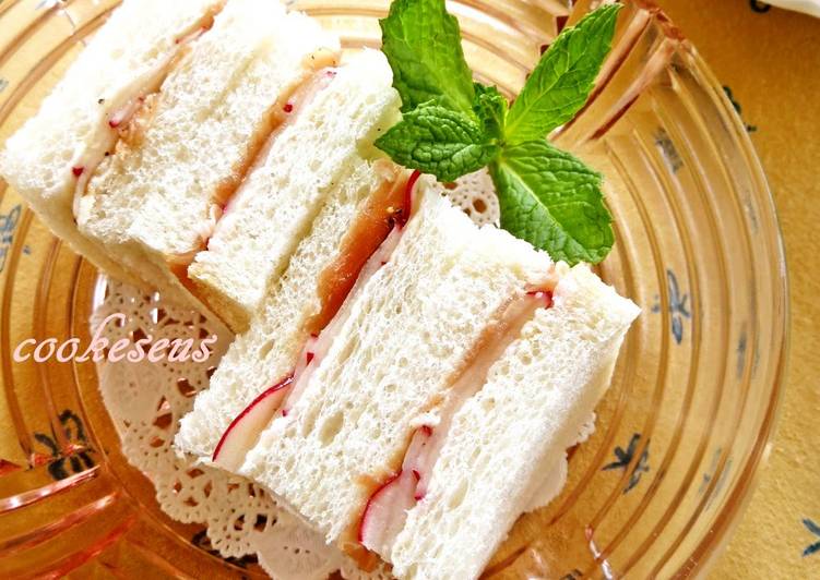 Recipe of Favorite Cured Ham and Radish Sandwich