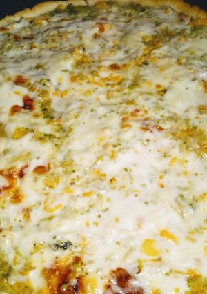 Una foto de Tarta de brócoli, choclo y arroz integral