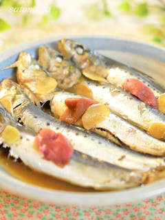 A picture of Tender Sardines Simmered in a Pressure Cooker with Pickled Ume and Vinegar.