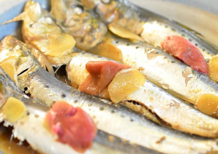 Tender Sardines Simmered in a Pressure Cooker with Pickled Ume and Vinegar