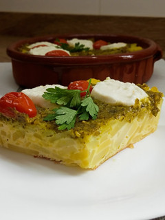 Una foto de Frittata de queso de cabra