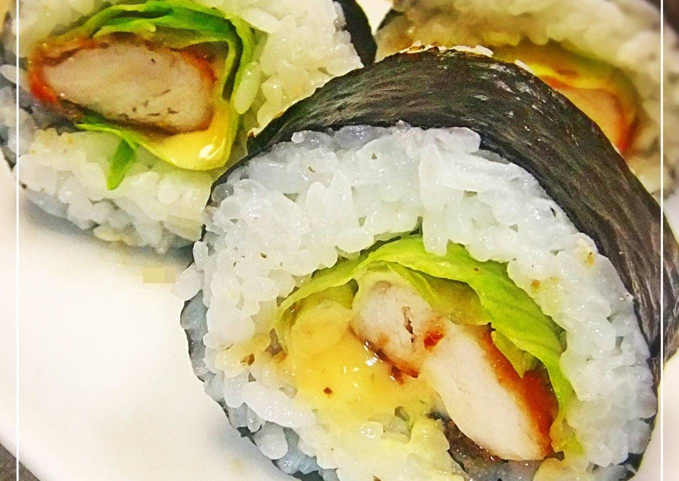 Chicken Tender Teriyaki Sushi Rolls