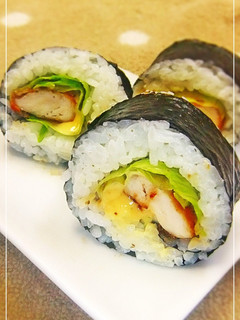 A picture of Chicken Tender Teriyaki Sushi Rolls.
