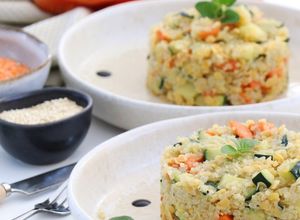 Foto de Salada de Quinoa com Curgete, Lentilhas e Cenoura