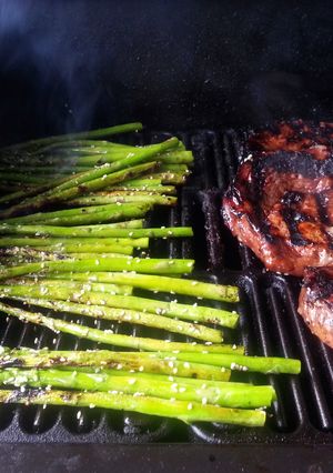 A picture of Grilled Sesame Balsamic Asparagus.