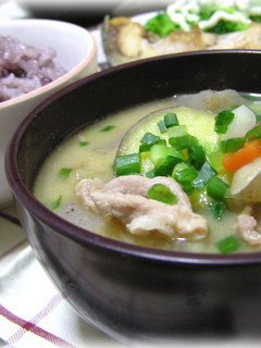A picture of Rich Pork Miso Soup.