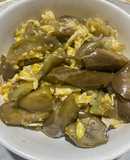 Cà Tím xào Trứng hành tỏi