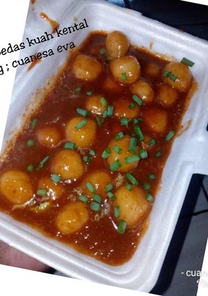 Foto resep Cilok pedas kuah kental