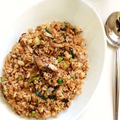 A picture of Our Family's Fried Rice with Mackerel.