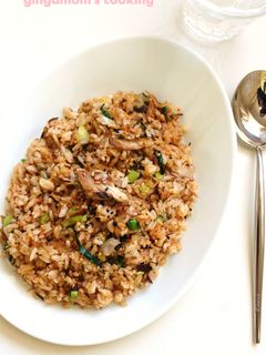 A picture of Our Family's Fried Rice with Mackerel.