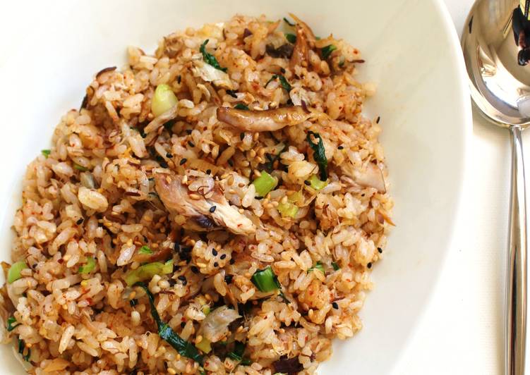 Steps to Prepare Speedy Our Family's Fried Rice with Mackerel