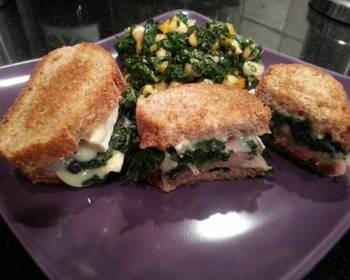 How To Serving Recipe Healthy Grilled Brie Spinach Prosciutto Sandwich Home Style