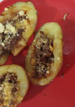 Una foto de Papas asadas rellenas