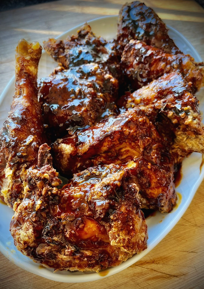 Una foto de Pollo caramelizado (en airfryer)