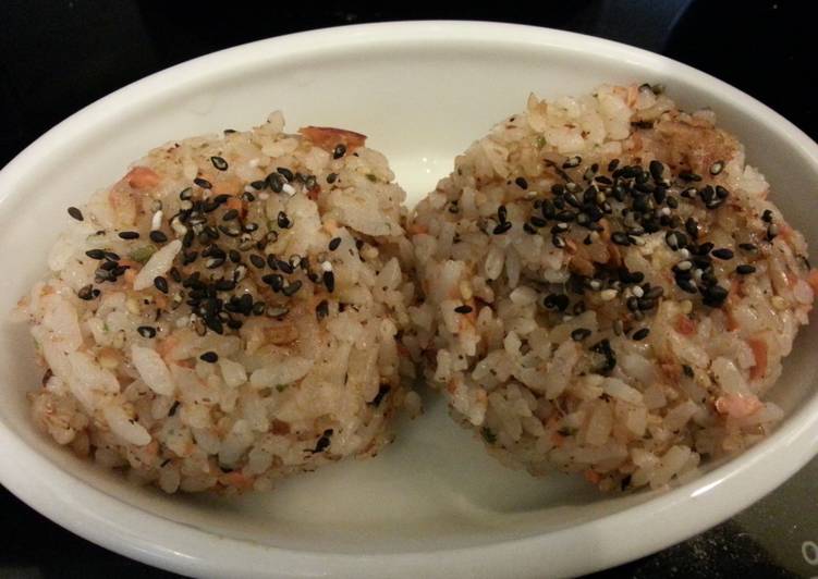 Recipe of Quick Salmon Japanese Riceballs