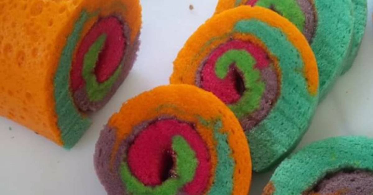  Resep Bolu gulung pelangi  oleh dapur ummi Cookpad