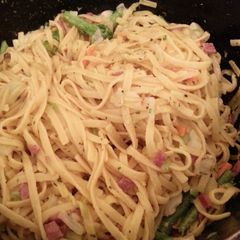 A picture of Fry Salami Noodles.