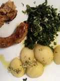 Alheira com Espinafres e Batata