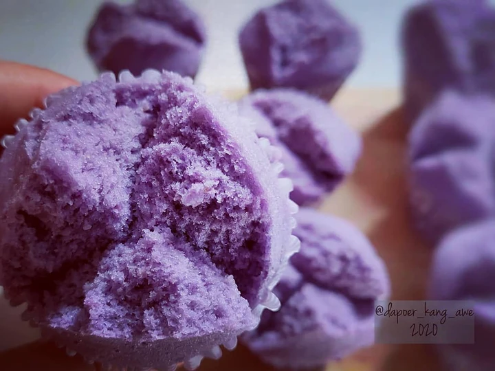Cara Gampang Membuat Resep Bolu kukus ubi ungu yang  Bikin Ketagihan Anti Ribet, Menggugah Selera