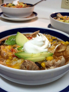 A picture of Chicken Tortilla Soup.