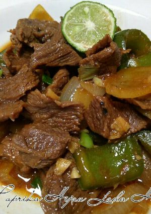 Foto resep Sapi Paprika Hijau Lada Hitam