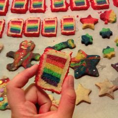A picture of Rainbow madness cookies.