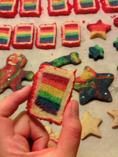 A picture of Rainbow madness cookies.