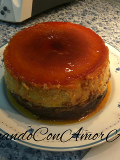 Una foto de Chocoflan