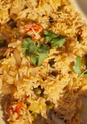 A picture of Veg. Pulao.