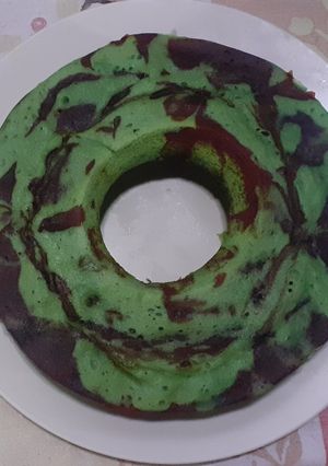 Foto resep Bolu Kukus lumer Pandan Cokelat