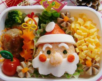 Without Fail Making Recipe Santa Claus Bento for Christmas Delicious Simple