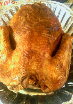 A picture of Deep fried turkey.