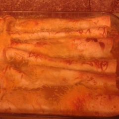 A picture of Pork Roast Enchiladas.