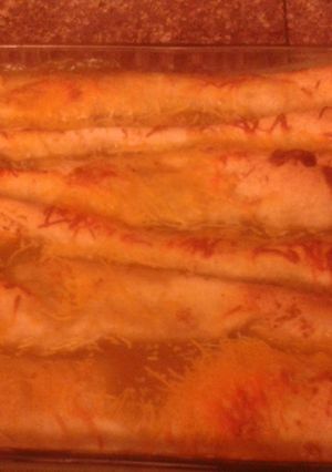 A picture of Pork Roast Enchiladas.