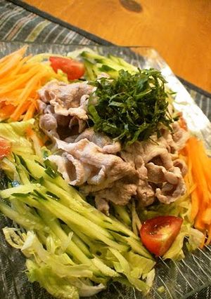 A picture of Chilled Pork Shabu-Shabu Salad.