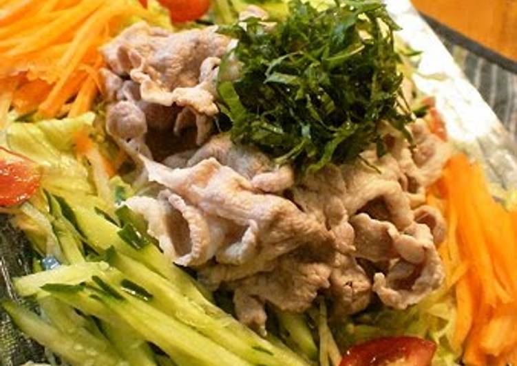 Recipe of Super Quick Homemade Chilled Pork Shabu-Shabu Salad