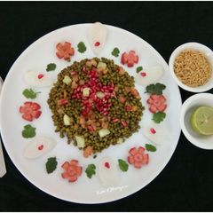 Whole green gram chaat A picture of Whole green gram chaat.