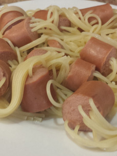 A picture of Spaghetti Dogs.