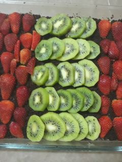 صورة لوصفة حلا بكيك أمريكانا وفواكة 😋