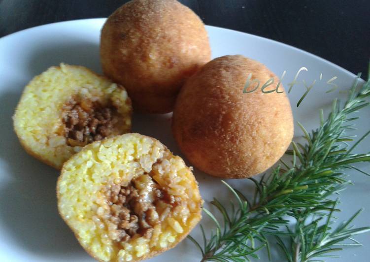 Recipe of Tasty Easy Rice Croquettes (Arancini)