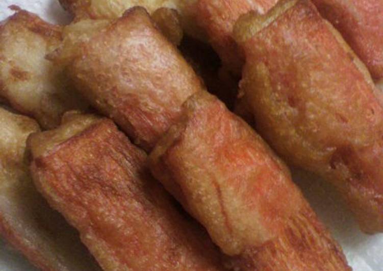 Steps to Make Homemade Golden Ratio Imitation Crabstick Fritters