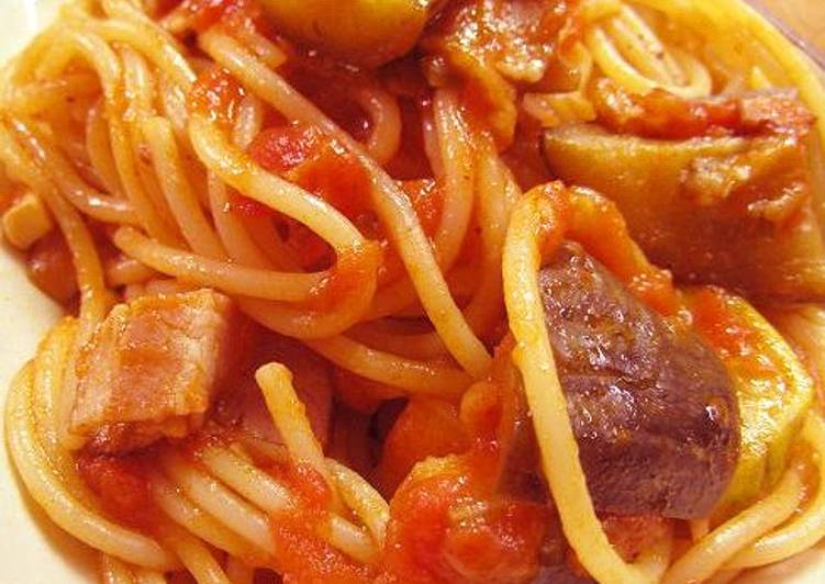 Recipe of Speedy Basic Pasta: Tomato and Eggplant