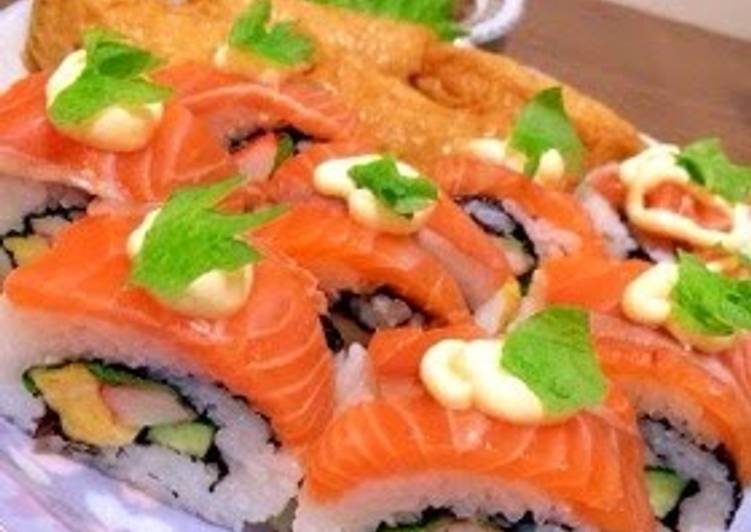 Steps to Make Perfect Salmon California Rolls