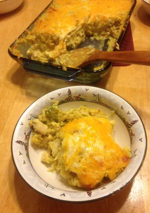 A picture of Curry Chicken Broccoli Casserole.