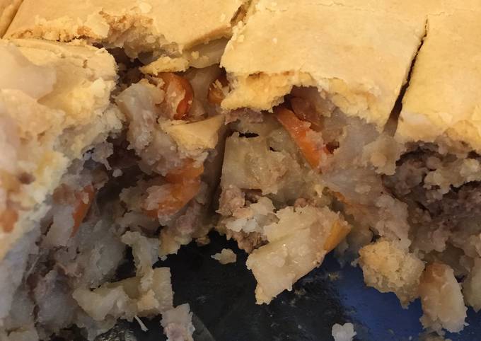 Recipe of Homemade Pasty Pie (pass-tee). Similar to a Meat Pie.