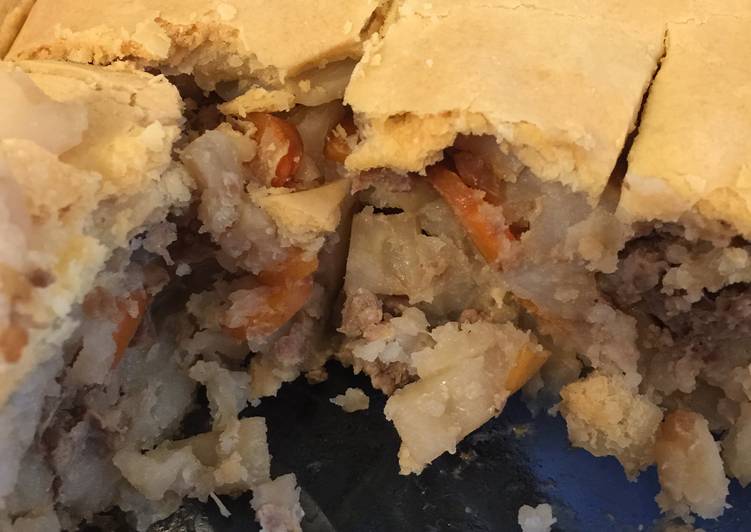 Pasty Pie (pass-tee). Similar to a Meat Pie.